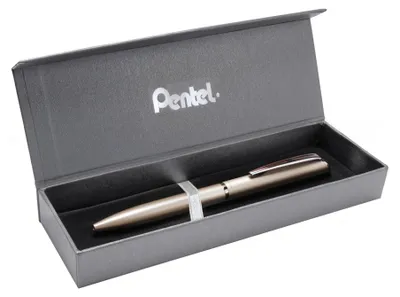 Produktbild von Eleganter EnerGel-Kugelschreiber 0,7 mm BL2007 im champagnerfarbenen Etui – PENTEL