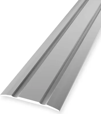 Produktbild von Übergangsschiene 3 x 30 x 2700 mm Übergangsprofil Übergangsleiste Aluminium eloxiert Geriffelt Selbstklebend Silber Küberit