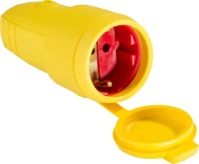 Zdjęcie produktu dla as-Schwabe złącze gumowe styk uziemiający bez kabla maks. 2,5 mm² 230V żółty IP44