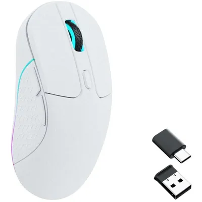 Produktbild von Keychron M3, rechts, Optisch, RF Wireless + Bluetooth, 26000 DPI, Weiß