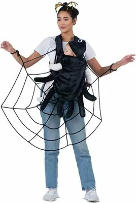 Produktbild von My Other Me Adult Kostüm Schwarz Newborn Baby Spinne Spinnennetz Spinnenkostüm