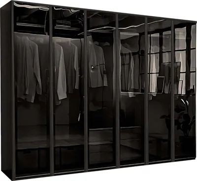 Produktbild von Kleiderschrank Monaco in Schwarz 300cm Breit inkl. Zubehör, Lieferung