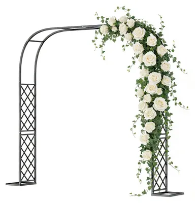 Immagine prodotto di Omgoods - Arco da giardino in metallo robusto, ideale per piante rampicanti e rose