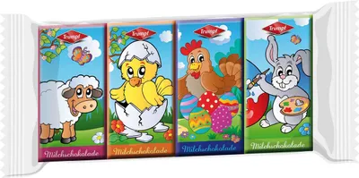 Produktbild von Trumpf Oster Täfelchen Milchschokolade einzeln verpackt 4x15g 60g
