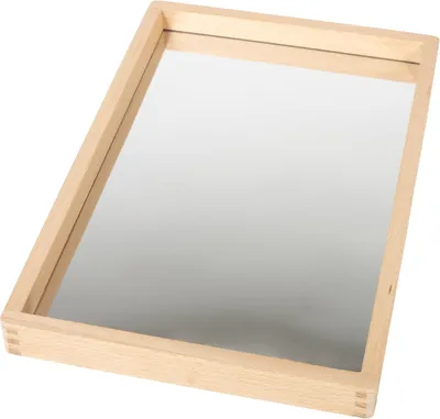 Image de Tablette miroir de 36 x 24 x 3 cm, en bois, pour salon