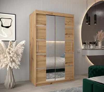 Obrázek produktu pro Skříň se zrcadly VIVIEN - šířka 120 cm, dub artisan