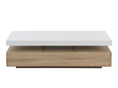 Produktbild von Couchtisch FELIX – 2 Schubladen – MDF – Farbe: Eiche und Weiß