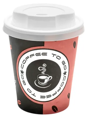 Produktbild von 100 Coffee to go Becher m.D. 200ml, "Topline" braun-bordeaux, 230527