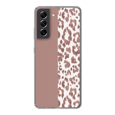Produktbild von MuchoWow® Handyhülle Schutzhülle Hülle für Samsung Galaxy S21 FE Tiermuster - Rosa - Tiere Silikon Softcase Handy Hülle - Mobiltelefonhülle