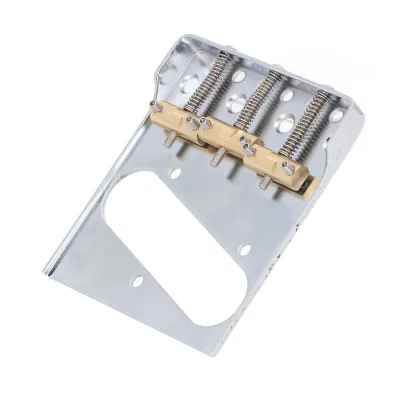 Imagen del producto de Puente para guitarra Telecaster, puente de 3 selletas para guitarra Telecaster, puente para guitarra eléctrica Telecaster, puente vintage para Telecaster, cola de puente para guitarra, piezas de repuesto para guitarra eléctrica