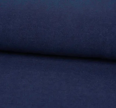 Produktbild von Stretch Jeansstoff Meterware Denim Knit dunkelblau 144cm