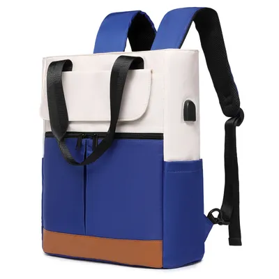 Produktbild von MODFU Rucksack Groß Laptop Rucksack Schulrucksack Laptoptasche mit USB Ladeanschluss Anti Diebstahl Business Arbeit Reisen Rucksack Teenager Notebook College Tech Blau