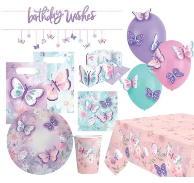 Produktbild von Schmetterling Partyset 57-teilig