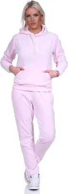 Produktbild von Damen Nicki Jogginganzug Freizeitanzug Kapuzenpullover;  Hellrosa M/38
