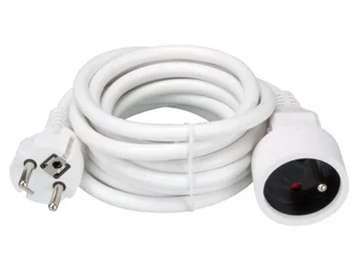 Obrázek produktu pro Prodlužovací kabel - 3 M - Bílý - 3G1,5 - Francouzská zásuvka