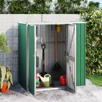 Produktbild von vidaXL Gerätehaus Grün 161x89x161 cm Verzinkter Stahl