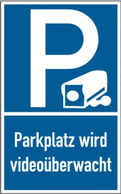 Produktbild von Dreifke® Parkplatzschild, Parkplatz wird videoüberwacht, Aluminium geprägt, 4...