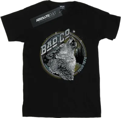 Produktbild von Bad Company - "Wolf Tour 1976" T-Shirt für Damen BI43185 (L) (Schwarz)