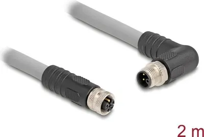 Zdjęcie produktu dla DeLOCK 80548, 2 m, RST, M12, M12, Męska/Żeńska, Szary