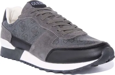 Produktbild von Guess Herren Schnürung Laufenspiriert Retro Turnschuhe Kohle – undefined / Kohle