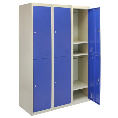 Productafbeelding van 3 x Ventilatiescherm, omkleedkast, afsluitbare kast, spinde, kast, metalen kast