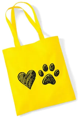 Produktbild von Huuraa Jutebeutel Herz Tapse 10 Liter Yellow Baumwolle Tasche Geschenkidee