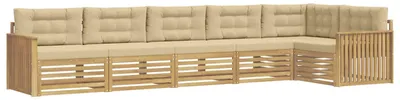 Obrázok produktu pre Sada záhradných sedacích prvkov pre 6 osôb, farba béžová, rozmer 406 x 168,5 x 73 cm