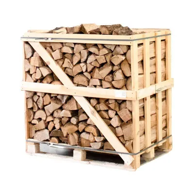 Produktbild von Halbe Palette kammergetrocknetes gespalten Eiche Brennholz 25cm