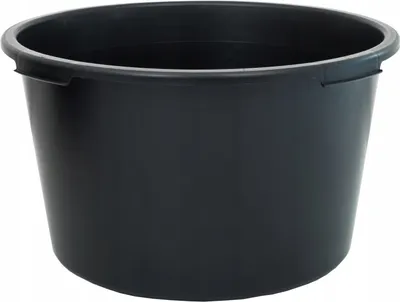 Zdjęcie produktu dla Kaster kastra budowlany plastikowa mocny okrągły czarny DONICA 65L