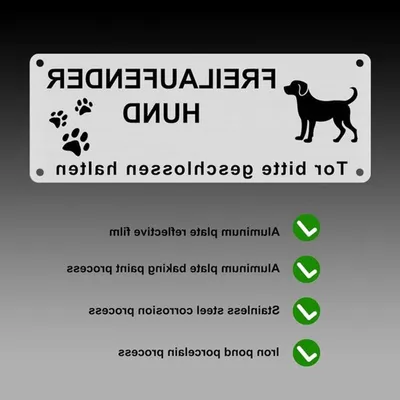 Warnschild für Hunde in Freiheit, Hauptbild
