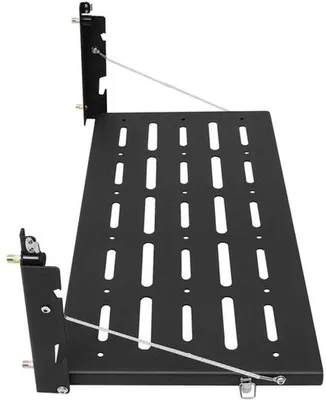 Productafbeelding van Opvouwbare klaptafel voor achterklep - Zwart staal - 63x31 cm - Buitentafel