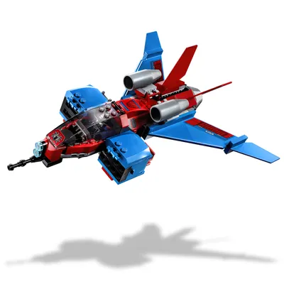 Produktbild von LEGO 76150 Super Heroes Spiderjet vs. Venom Mech Spielset mit Spider-Man Noir Minifigur