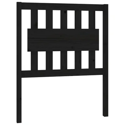 Produktbild von vidaXL Kopfteil Schwarz 80,5x4x100 cm Massivholz Kiefer