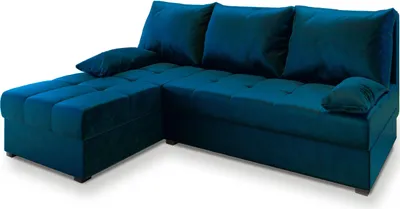 Produktbild von Masseno Ecksofa RITA mit Schlaffunktion L-Form, Sofa mit Bettkasten, Wohnzimmersofa, Couch, Soffa, Bettsofa, Couchgarnitur- Blau, KRONOS 09