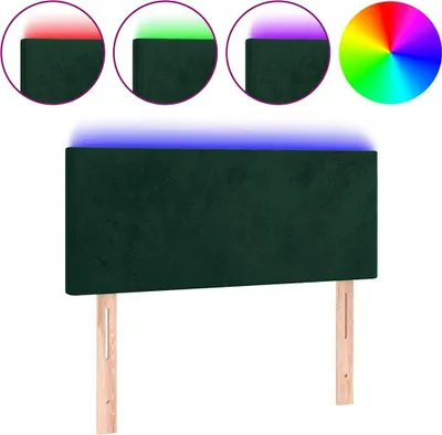 Obrázek produktu pro vidaXL LED čelo postele tmavě zelené 100x5x78/88 cm Velvet