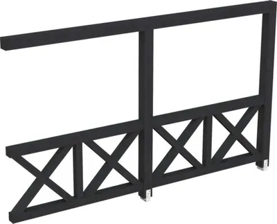 Produktbild von Seitenwand Andreaskreuz SKAN HOLZ 355 x 210 cm anthrazit