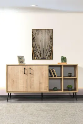 Productafbeelding van Skye Decor, hoogwaardige console tafel (3-delig) in saffiereikenhout, 100% melamine