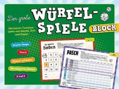 Produktbild von Würfelspiele-Block mit über 200 Spielvorlagen, inkl. Regelerklärungen für Familienabende