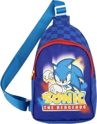 Imagen del producto de Mochila infantil Sonic, color azul, 13 x 23 x 7 cm
