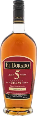 Produktbild von El Dorado 5 Years Old Cask Aged Demerara Rum 40% Vol. 0,7l