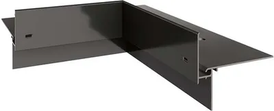 Zdjęcie produktu dla Renoplast Profil okapowy aluminiowy W35+, Do posadzki wentylowanej na tarasy i balkony, Kąt wewnętrzny 90°, Grafit