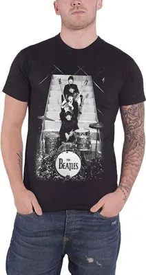 Produktbild von The Beatles - T-Shirt für Herren/Damen Uni RO468 (S) (Schwarz)