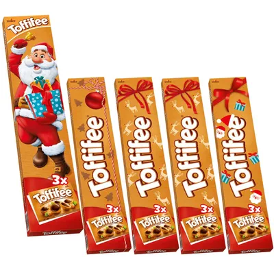 Produktbild von Toffifee 45er Packung Motiv Weihnachtsmann, Rentier oder Schneemann 375g