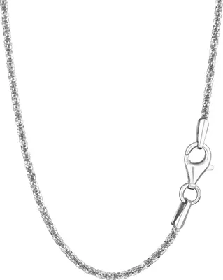 Produktbild von NKlaus Halskette 45cm Criss Cross Kette diamantiert 925 Silber 1,5mm breite Silberkette 15055