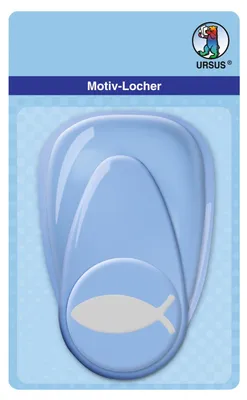 Motivlocher Maxi, Fisch, 50,8 mm, Kunststoff, blau