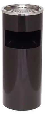 Produktbild von Alco Standascher mit Abfallbehälter Stahlblech 610mm Ø 250mm schwarz
