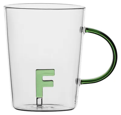 Mok 'F' aus Borosilikatglas, 440 ml, Allalettera-Kollektion