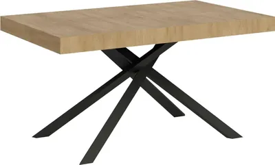 Immagine prodotto di ITYHOME - Tavolo allungabile 140/244x90 cm Karida quercia natura gambe antracite