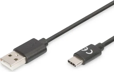 Productafbeelding van DIGITUS AK-300148-030-S, USB 2.0-kabel, USB-C naar USB-A, 3,0 meter