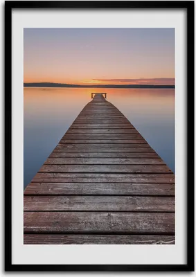 Produktbild von Bild - Bilderrahmen - Foto - 70 cm x 100 cm - MDF - Rahmen - Wandkunst - Hölzerner Pier